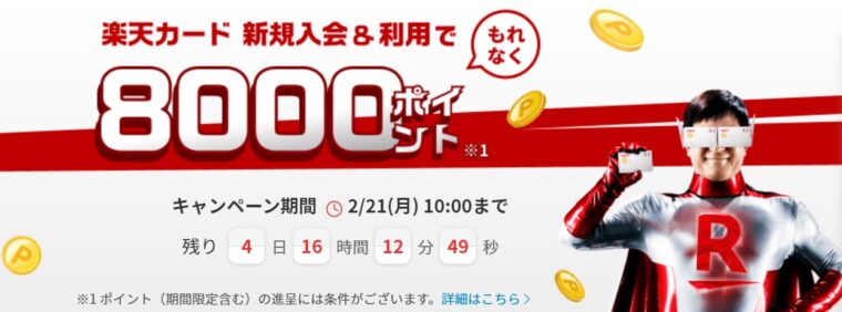 楽天カード【年会費が永年無料でSPU＋2倍！】